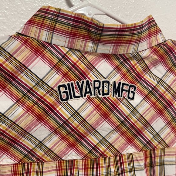 Gilyard MFG Shirt Long Sleeve Casual Plaid Button Down Red Men's size XXL 2XL - Picture 4 of 8